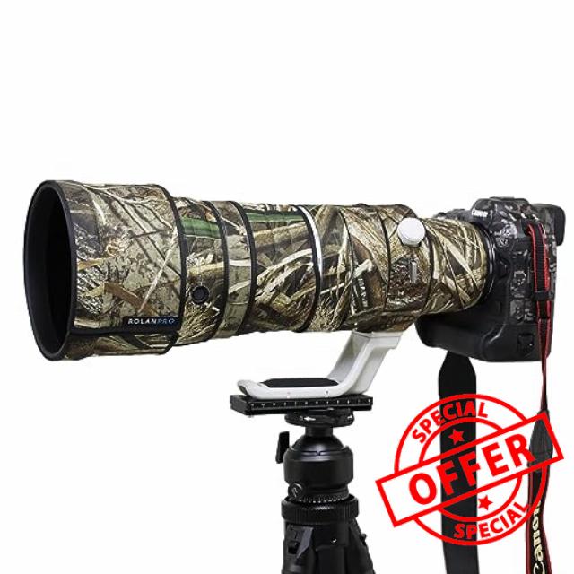 ROLANPRO Waterproof Lens Cover for Canon RF 100-300mm F/2.8 L is USM Rain Cover Lens Protective Sleeve Guns Case Clothing-#9 Grass Waterproof