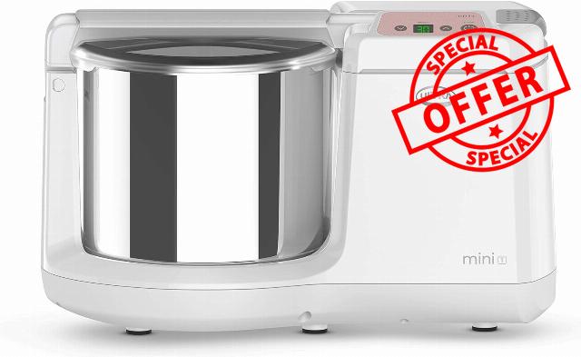 Ultra Mini T Table Top 1.25L Stone Wet Grinder with Atta Kneader & Digital Timer