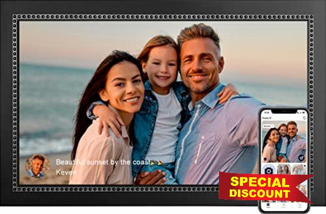 Digital Picture Frame 15.6 Inch Large Digital Photo Frame with 1920 * 1080 IPS Full HD Touchscreen
