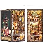 CUTEBEE DIY Book Nook Kit - DIY Miniature Dolls House Kit with Furniture and LED Light, 3D Puzzle...