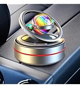 Fiorky Car Air Freshener Solar Energy, Car Solar Rotating Perfume Floating Planet Car Aromatherap...