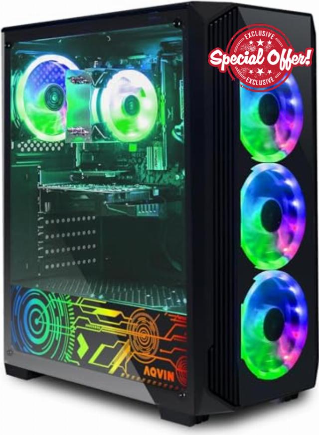 AQVIN ZForce Gaming Desktop Computer Tower - Intel Core i7 Upto 4.60Ghz