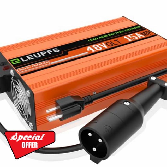 15Amp 48 Volt Golf Cart Battery Charger for Club Car DS&Precedent