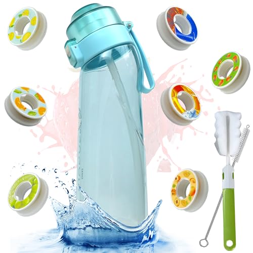 650ml Starter Up Water Bottles BPA Free 0% Sugar Flavour Pods Scented Water Cup Lockable Leakproof Water Bottle for Fitness and Outdoo