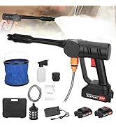 Calager Cordless Power Washer,Cordless Pressure Washer with 2Batteries,6-in-1 Adjustable Nozzle,P...