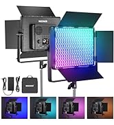 NEEWER MS60C RGBWW LED Video Light with 2.4G/APP Control, 65W Metal Mini RGB COB Continuous Outpu...