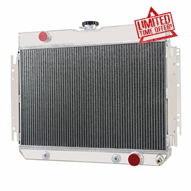 Rubivel Aluminum 3 Row Radiator Compatible with 1963-1968 1964 1965 1966 1967 Chevy Bel Air El Camino Impala Biscayne Chevelle V8