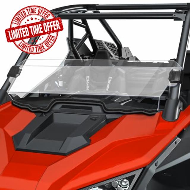 RZR PRO XP Half Windshield-StarknightMT Scratch-Resistant PC RZR PRO XP Windshield Compatible with Polaris RZR PRO XP/RZR PRO XP 4 2020 2021 2022 2023 Used with Tops