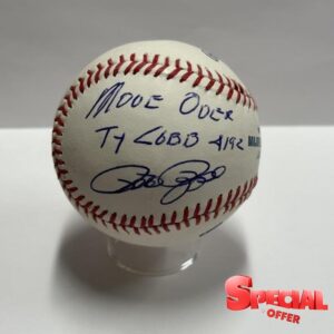 Pete Rose Single Signed Baseball Inscribed "Move Over Ty Cobb 4