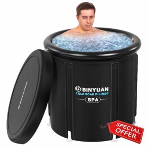 XL Ice Bath Tub for Athletes With Cover 106 Gal Cold Plunge Tub for Recovery