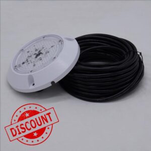 Poolexa PT06030 6 inch Small LED Color Inground Pool/Spa Light for Wet Niche with 30 Foot Cord (Controller not Included)