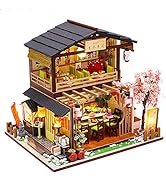 CUTEBEE Dollhouse Miniature with Furniture, Idea DIY Wooden Dollhouse Kit, 1:24 Scale Creative Sp...