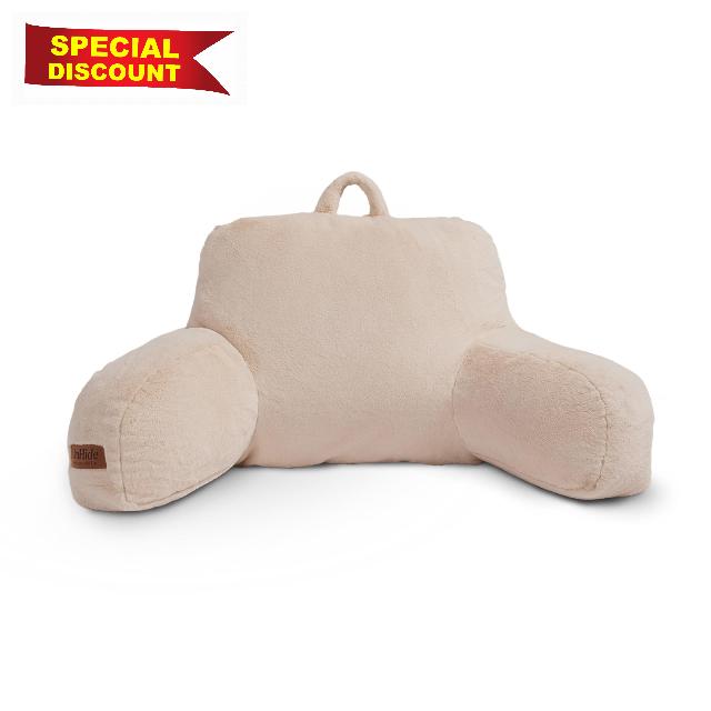 UnHide Squish Backrest Pillow - A Large Husband Pillow with Arms for Sitting Up in Bed
