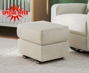 Nurture& Gliding Ottoman - Premium Ottoman Footrest for Nursery or Living Room