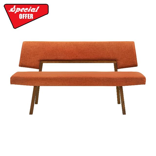 Armen Living Channell Modern Walnut Wood Dining Table Bench