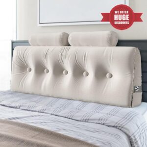 Zefiont Trapezoidal Large Headboard Pillow - Wedge Pillow Headboard Soft Reading Pillow