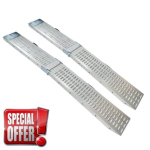 ThunderBay 73'' x 9''Loading Ramp Set Pack of 2 Folding Ramp Folding Galvanized Steel 880 lbs Max Folding Ramp for ATV
