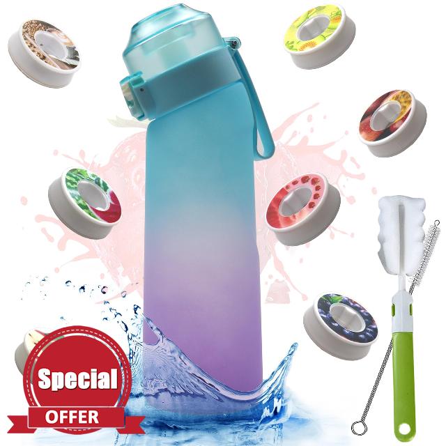 FLRWDJL Sports Air Water Bottle with 7 Flavour Pods