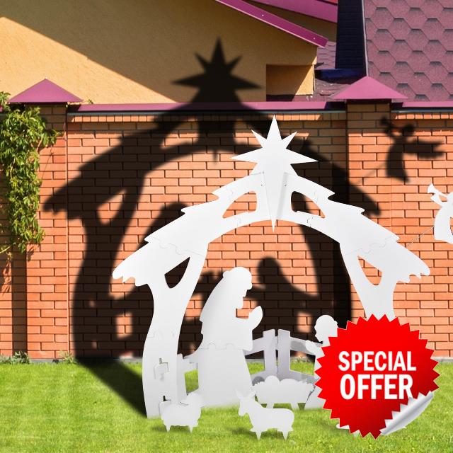 CACOLULU Large Nativity Scene Outdoor for Yard - 4Ft Weatherproof Nativity Sets for Christmas Decoration Outdoor