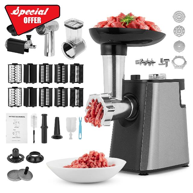 Hiteemer Meat Grinder Stainless Steel & Cheese Grater