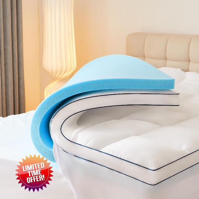 Meoflis Memory Foam Mattress Topper Queen