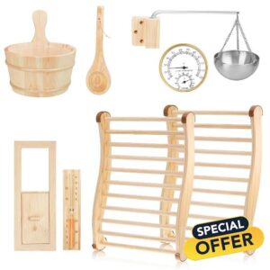 Uiifan 8 Pcs Sauna Accessories Set