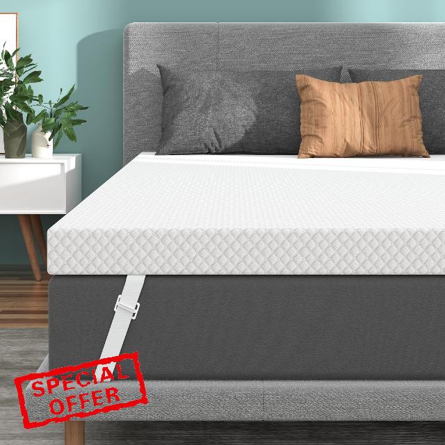UniPon 4 Inch Firm Mattress Topper Queen