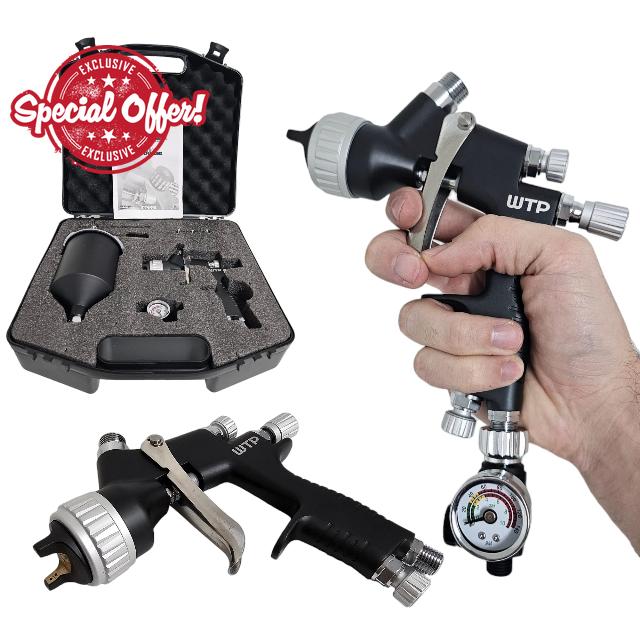 Professional Spray Gun Clear 1.3 MP Box WTP Tools - Ideal for Automotive Basecoats