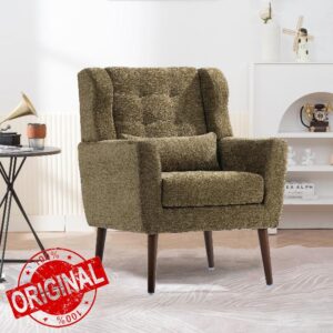 Livavege Mid Century Accent Chair with Wood Frame