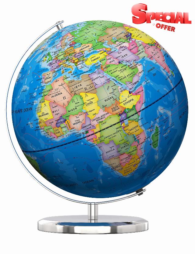 Orionstar 13" Large World Globe with Stand
