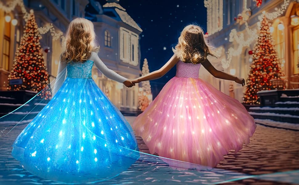 Elsa Dress Elsa Costume Princess Costumes for Girls Snow Queen Princess Dress Up for Girl