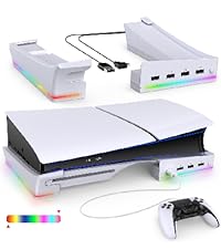 New PS5 Slim Console Horizontal Stand with RGB LED Light