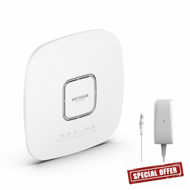 NETGEAR Cloud Managed Wireless Access Point (WAX625PA) - WiFi 6 Dual-Band AX5400 Speed | Up to 328 Client Devices | 802.11ax | Insight Remote Management | PoE+ Powered or Included AC Adapter