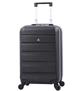 Aerolite 55x35x25 Hard Shell Carry On Hand Cabin Luggage Suitcase with 4 Wheels, Max Size for Air...