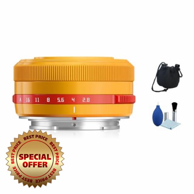 TTArtisan 27mm F2.8 APS-C Frame Auto Focus STM Lens for Fuji X Mount XF X-S10 X-A5 X-T10 X-Y20 X-T30 X-T3 X-T4 X-E1 X-H1 X-M1 X-Pro1 etc Bright Orange Limited