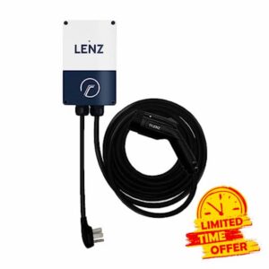 LENZ Level 2 Electric Vehicle (EV) Outdoor Waterproof Charging Station 40 Amp [Safety Certified]
