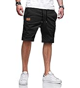 Meilicloth Mens Cargo Shorts Casual Summer Drawstring Classic Stretch Short Pants with Pockets