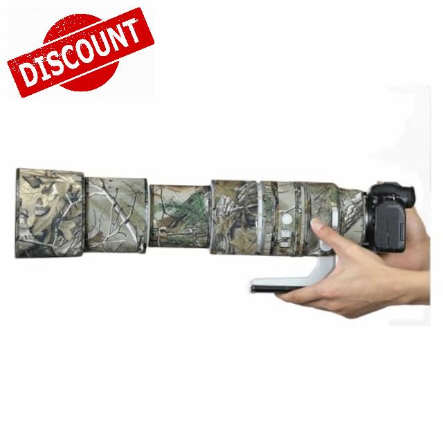 FUJING Waterproof Lens Camouflage Coat for Canon RF 200-800mm F6.3-9 Camera Lens Rain Cover Protection Sleeve Guns Case Clothing -Withered Leaf