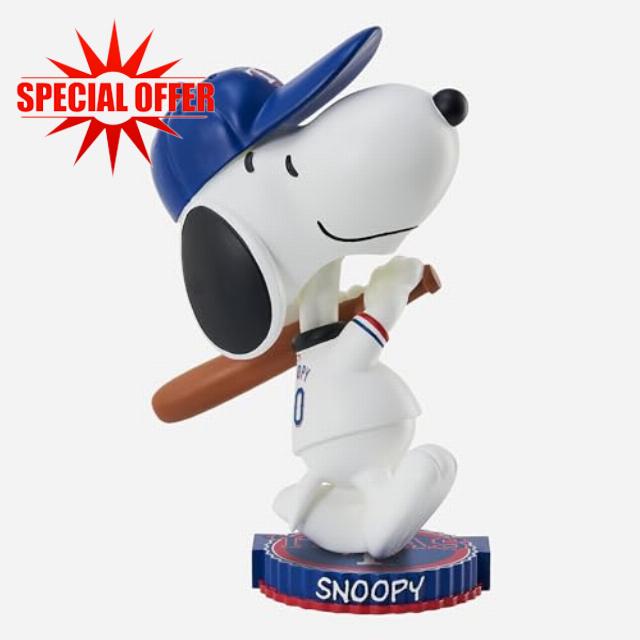 Snoopy Texas Rangers 2023 Peanuts Bighead Bobblehead MLB Baseball