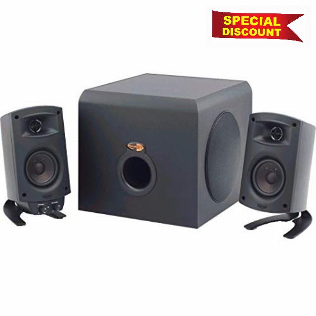 Klipsch ProMedia 2.1 THX Certified Computer Speaker System - 3-Piece Set (1011400) With Bluetooth Adapter