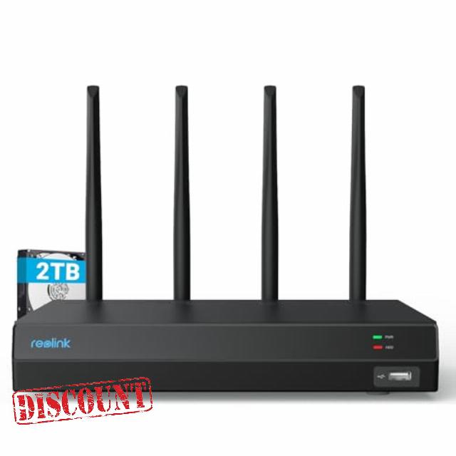 REOLINK 4K 12CH WiFi NVR with Wi-Fi 6 and 2.4/5 GHz Dual-Band WiFi