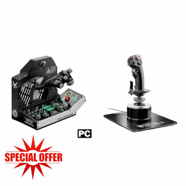 THRUSTMASTER Viper TQS Mission Pack: Metal Throttle Quadrant System & HOTAS Warthog Flight Stick for Flight Simulation