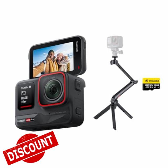 Insta360 Ace Pro Creator Kit - Waterproof Action Camera Co-Engineered with Leica