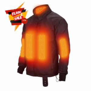 MIDIAN Heated Jacket Liner for Mens Winter 12V Motorcycle Protective Gear With 6 Heat Zones for Cold Weather Riding