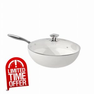 JAIBA Beici White Glazed Frying Pan