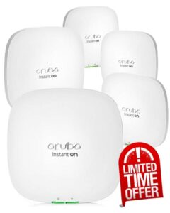 Aruba Instant On 5 Pack of AP22 2x2 WiFi 6 Wireless Access Point | US Model | Power Source Not Included (R4W01A-5PACK)