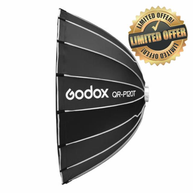 Godox QR-P120T 47.2" Quick Release Parabolic Softbox with Bowens Mount
