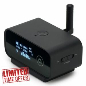 Auris Blume Duo HiFi Bluetooth 5.0 Music TV Transmitter & Receiver Long Range Wireless Adapter | Audiophile DAC