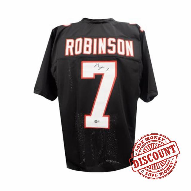 Bijan Robinson Autographed Atlanta Custom Black Football Jersey - BAS