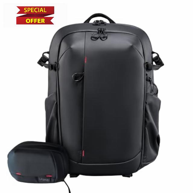 ULANZI BP09 Traker Camera Backpack 22L Versatile Camera Travel Bag Quick Access Well Organized Professional Photography Storage Shoulder Backpack for Sony/Nikon DSLR Cameras